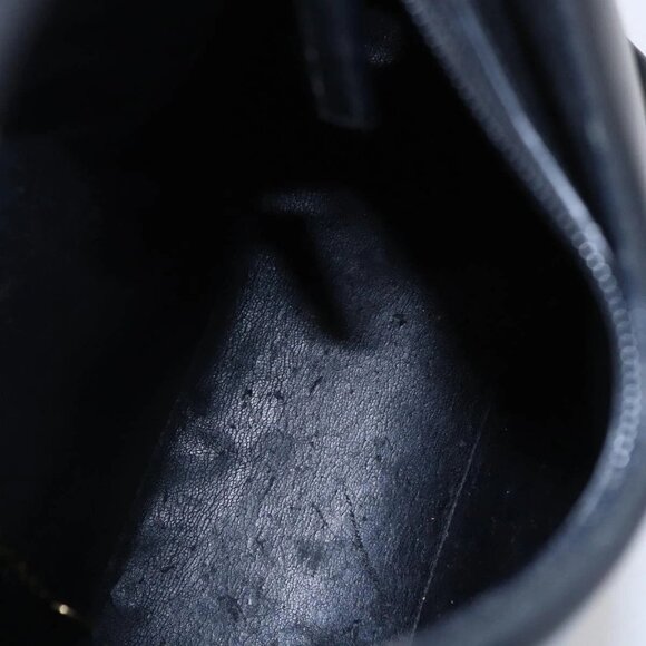 GUCCI Bamboo Shoulder Bag Leather Black Gold - Picture 12 of 15